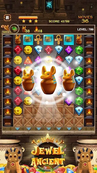 Скачать Jewel Ancient Pyramid Treasure на Андроид — Безлимитные монеты и жизни — скриншот 2