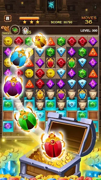 Скачать Jewel Ancient Pyramid Treasure на Андроид — Безлимитные монеты и жизни — скриншот 5