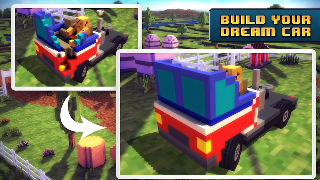 Скачать Blocky Roads (Мод: Безлимитные деньги и топливо) на Андроид — скриншот 2