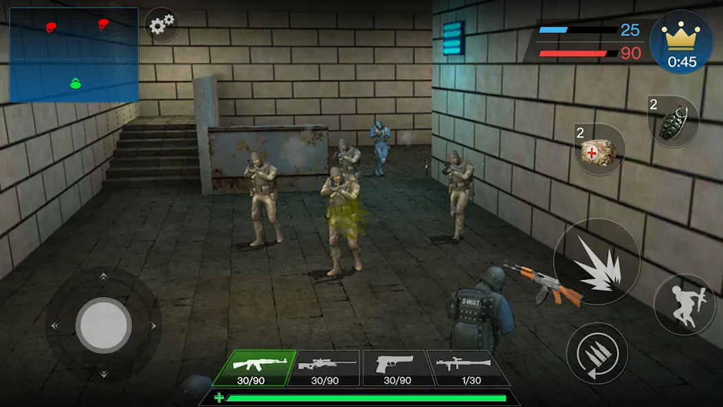 Скачать взлом Counter Strike Offline : CS на Андроид — Разблокированы все оружия и уровни — скриншот 5