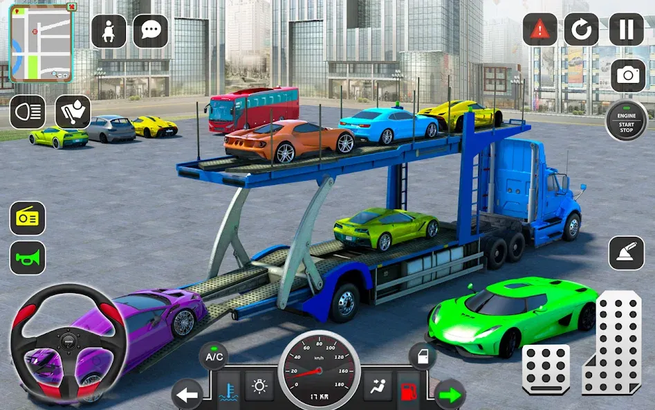 Скачать Trailer Truck Car Transport 3D на Андроид — Безлимитные деньги и всё открыто — скриншот 1 Скачать Trailer Truck Car Transport 3D на Андроид — Безлимитные деньги и всё открыто — скриншот 1