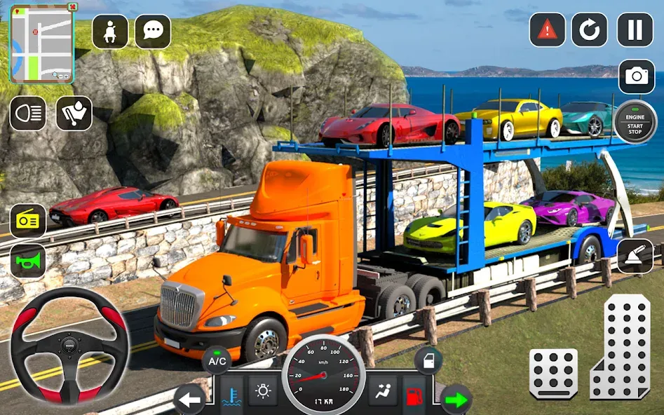 Скачать Trailer Truck Car Transport 3D на Андроид — Безлимитные деньги и всё открыто — скриншот 4 Скачать Trailer Truck Car Transport 3D на Андроид — Безлимитные деньги и всё открыто — скриншот 4