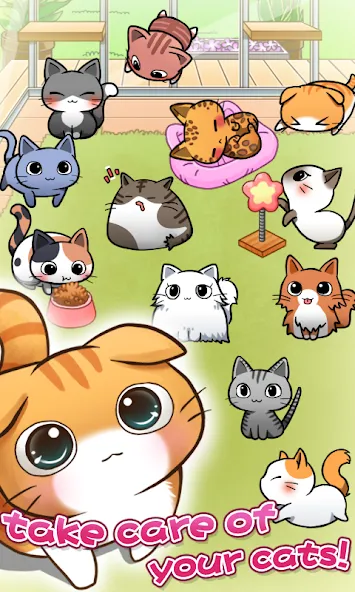 Cat Room - Cute Cat Games — Мод: Милые котики и новые комнаты — скриншот 2