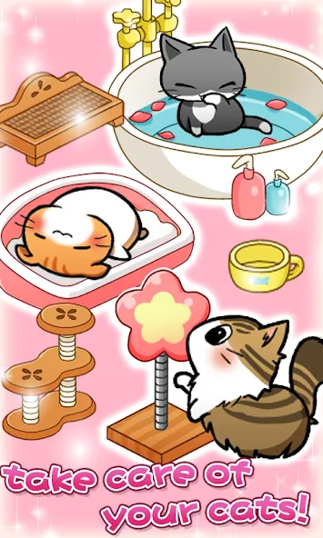 Cat Room - Cute Cat Games — Мод: Милые котики и новые комнаты — скриншот 3