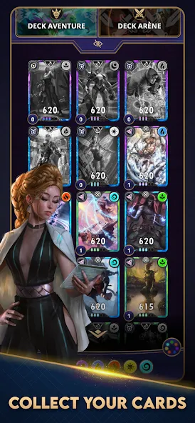 Cross The Ages: TCG MOD APK — Безлимитные ресурсы и все карты — скриншот 2