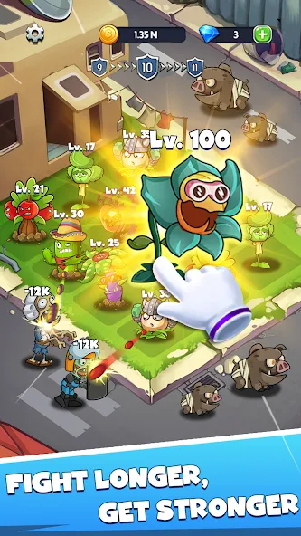 Merge Plants – Monster Defense MOD APK на Android — Безлимитные монеты и усиленные растения — скриншот 4 Merge Plants – Monster Defense MOD APK на Android — Безлимитные монеты и усиленные растения — скриншот 4
