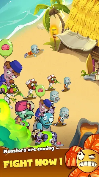 Zombie Defense - Plants War MOD APK — Безлимитные деньги и мощные растения — скриншот 4