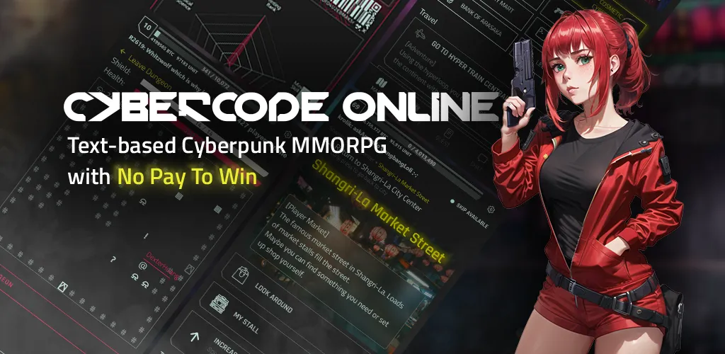Скачать CyberCode Online -Text MMORPG на телефон — Неограниченные ресурсы и быстрый прогресс — скриншот 1