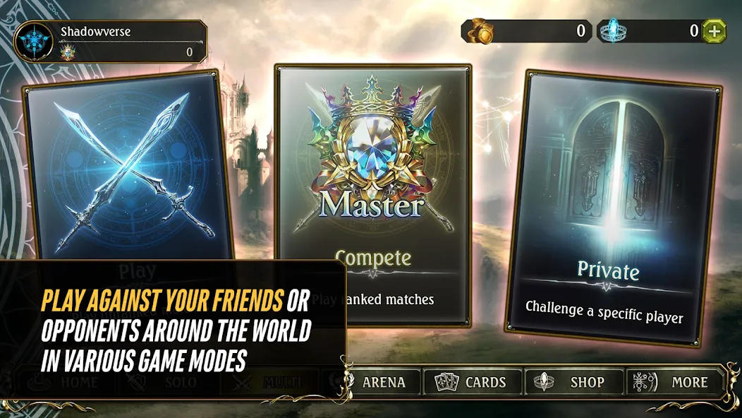 Shadowverse CCG на Андроид — Мод Безлимитная мана и открыты карты — скриншот 3