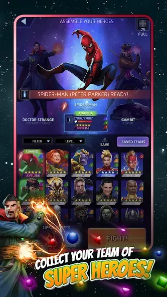 MARVEL Puzzle Quest: Hero RPG на Андроид — Безлимитные ресурсы и герои — скриншот 2