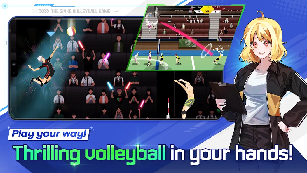 The Spike - Volleyball Story MOD — Безлимитные деньги и усиленные игроки на Андроид — скриншот 1 The Spike - Volleyball Story MOD — Безлимитные деньги и усиленные игроки на Андроид — скриншот 1
