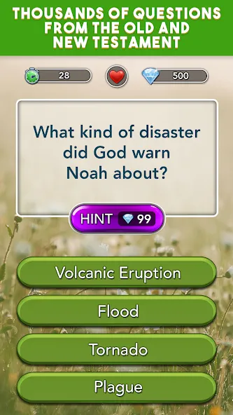 Daily Bible Trivia Bible Games на Андроид — Открыты все викторины и подсказки — скриншот 1