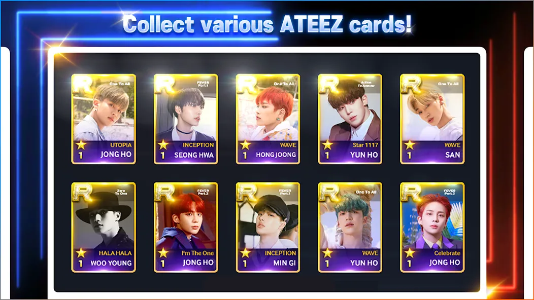 Скачать SUPERSTAR ATEEZ MOD APK — Безлимитные алмазы и все песни открыты — скриншот 5