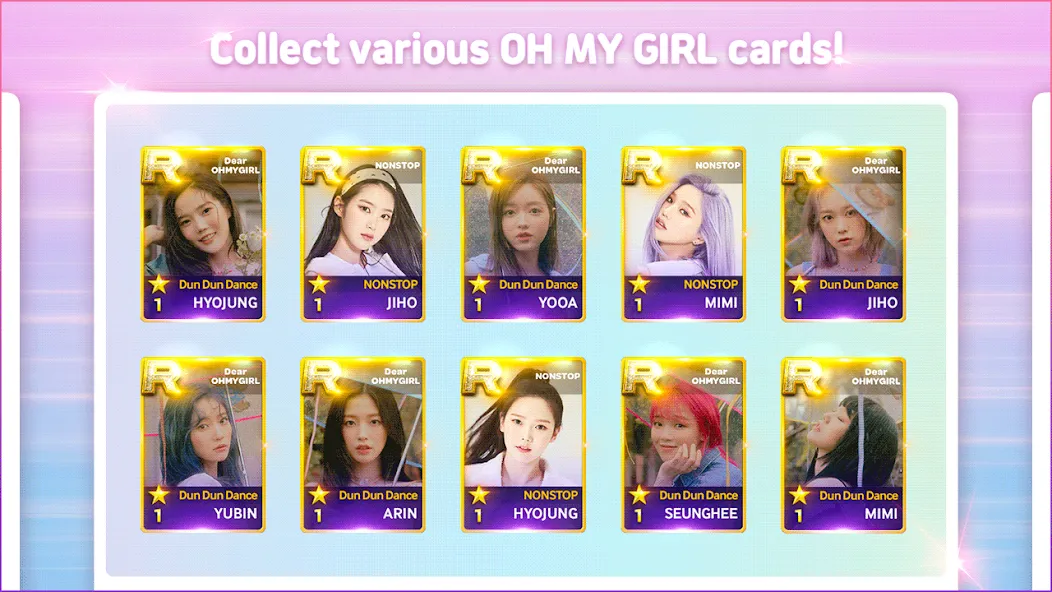 SUPERSTAR OH MY GIRL на Андроид — Мод Безлимитные алмазы и открыты все карты — скриншот 5