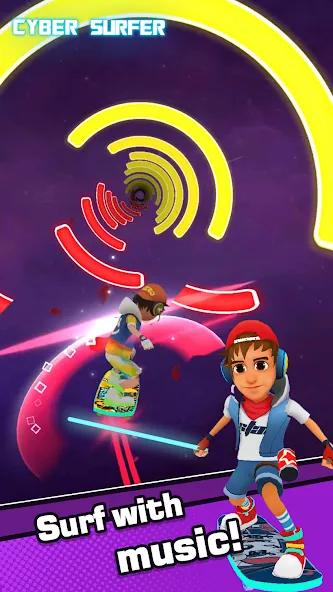 Скачать Cyber Surfer MOD APK — Безлимитные деньги и энергия — скриншот 2