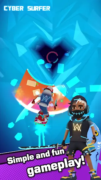 Скачать Cyber Surfer MOD APK — Безлимитные деньги и энергия — скриншот 3