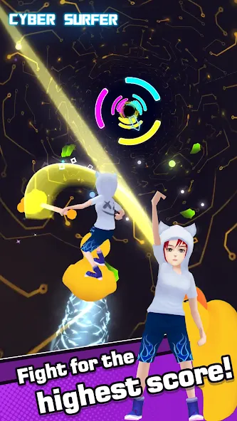 Скачать Cyber Surfer MOD APK — Безлимитные деньги и энергия — скриншот 4