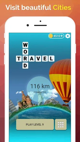 Взломанная Word Travel: Wonders Trip Game на Андроид — Безлимитные подсказки и монеты — скриншот 2 Взломанная Word Travel: Wonders Trip Game на Андроид — Безлимитные подсказки и монеты — скриншот 2