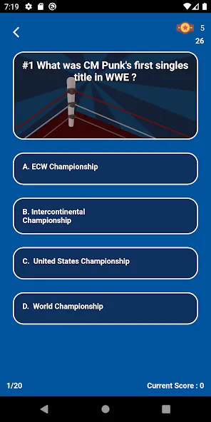 Скачать World Wrestling Trivia — Модификация Безлимитные монеты и все ответы открыты — скриншот 4