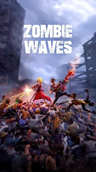 Скачать Zombie Waves MOD APK — Безлимитные ресурсы и мощное оружие — скриншот 1