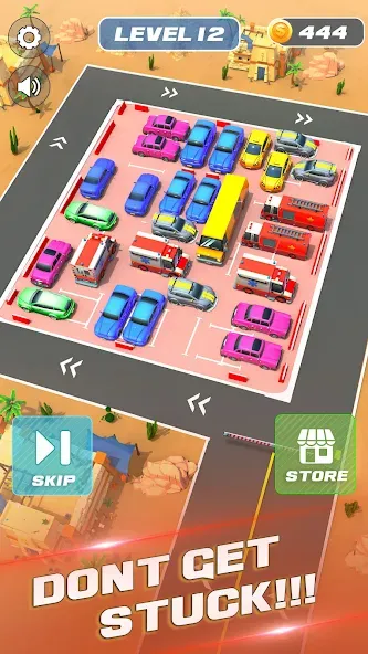 Скачать взломанную Unblock It Car Puzzle Game — Без рекламы и все уровни открыты — скриншот 4