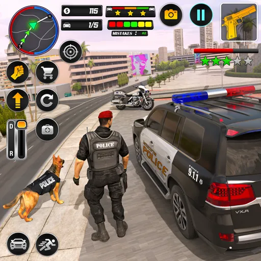 Police Car Chase Car Games на Андроид — Безлимитные деньги и все машины открыты — скриншот 1