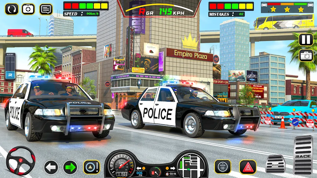 Police Car Chase Car Games на Андроид — Безлимитные деньги и все машины открыты — скриншот 3
