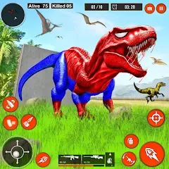 Скачать Real Dino Hunter 3D Gun Games — Модификация Безлимитные патроны и оружие