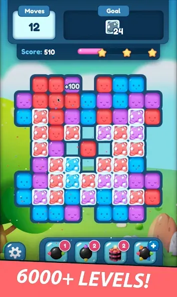 Match Blast Puzzle 3 на Андроид — Мод Безлимитные деньги и все уровни открыты — скриншот 2