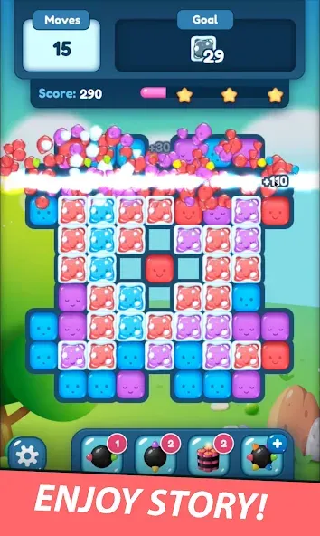 Match Blast Puzzle 3 на Андроид — Мод Безлимитные деньги и все уровни открыты — скриншот 4