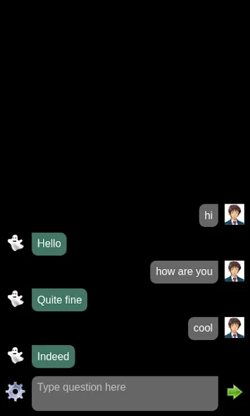 Ghost chat bot MOD — Умный призрачный чат без ограничений на Андроид — скриншот 2