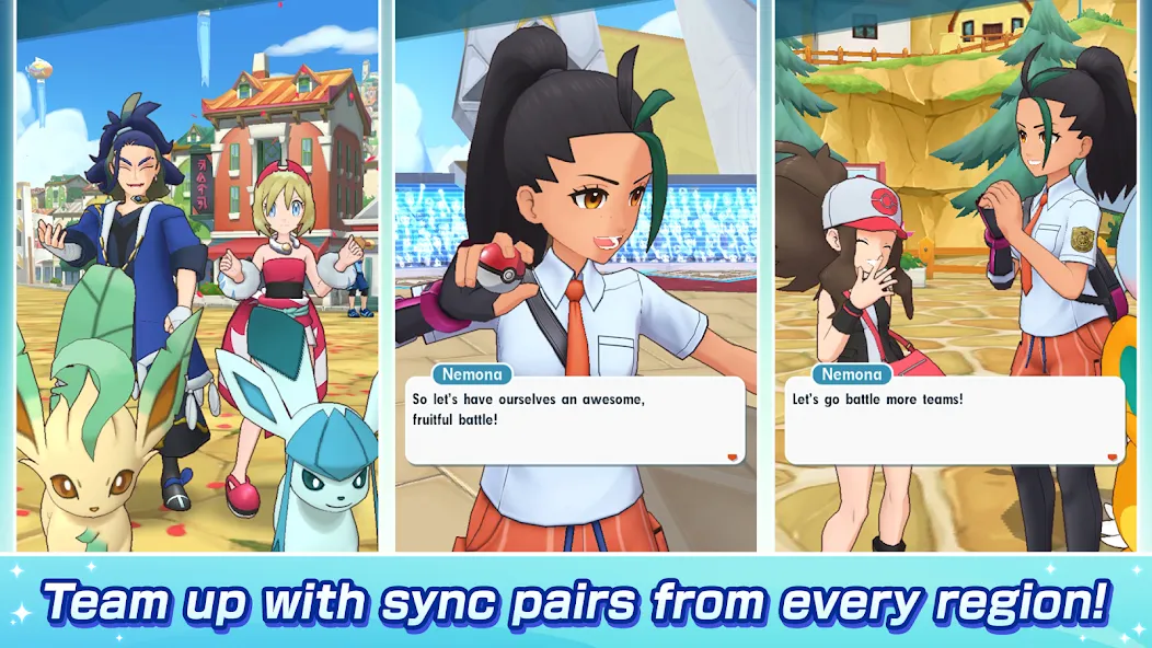 Pokémon Masters EX MOD APK на Android — Безлимитные кристаллы и усиленные синхропары — скриншот 1