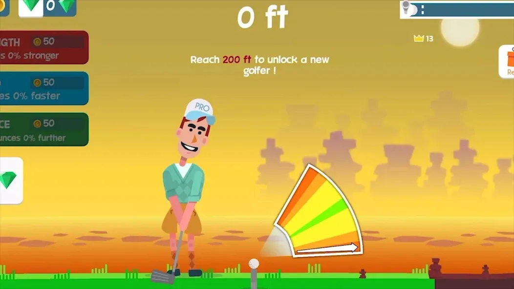 Golf Orbit: Oneshot Golf Games на Андроид — Мод Безлимитные деньги и открыты все уровни — скриншот 1