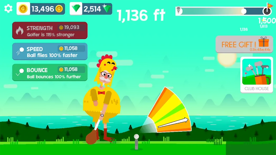Golf Orbit: Oneshot Golf Games на Андроид — Мод Безлимитные деньги и открыты все уровни — скриншот 4