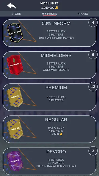 Скачать DEVCRO 23 - Draft, Packs! на телефон — Бесплатные паки и безлимитные монеты — скриншот 2