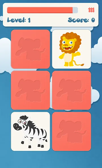 Скачать Animals memory game for kids с модом — Все животные и уровни открыты — скриншот 2