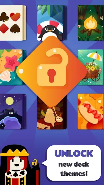 Solitaire: Decked Out — Взломанная версия (Безлимитные подсказки и отмены ходов) — скриншот 2 Solitaire: Decked Out — Взломанная версия (Безлимитные подсказки и отмены ходов) — скриншот 2