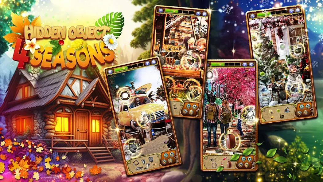 Скачать Hidden Object: 4 Seasons на телефон — Открыты все сезоны и уровни — скриншот 1