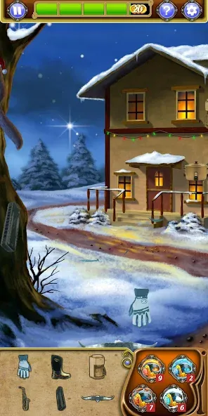 Скачать Hidden Object: Winter Wonder — Модификация Безлимитные подсказки и открыты все сцены — скриншот 3