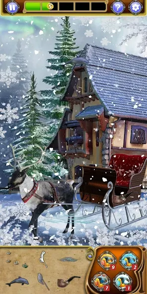 Скачать Hidden Object: Winter Wonder — Модификация Безлимитные подсказки и открыты все сцены — скриншот 5