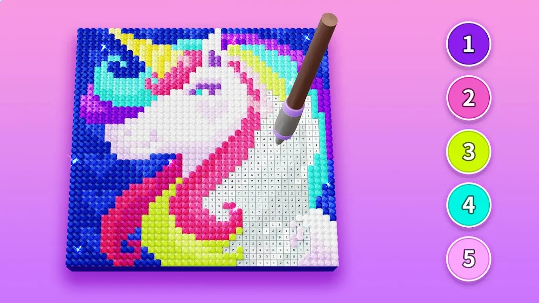 Diamond Painting by Number (Мод Безлимитные алмазы и все наборы) — скриншот 4