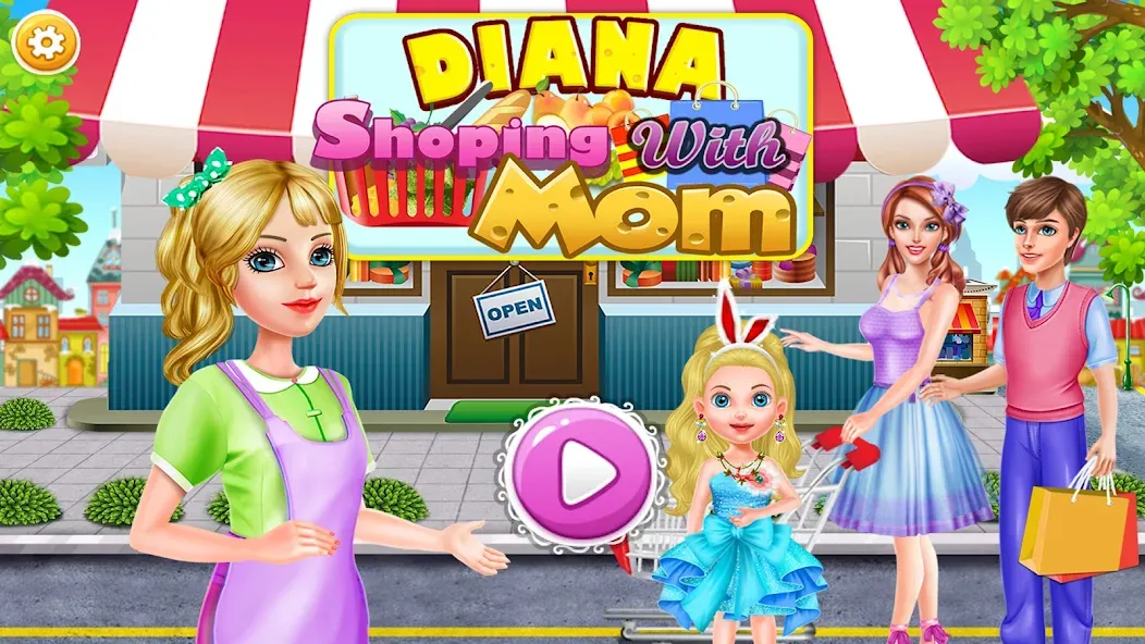 Взломанная Mall Shopping with Diana на Андроид — Открыты все магазины и уровни — скриншот 1