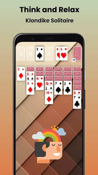 Klondike Solitaire Offline — Мод: Подсказки без ограничений и отмена ходов — скриншот 1 Klondike Solitaire Offline — Мод: Подсказки без ограничений и отмена ходов — скриншот 1