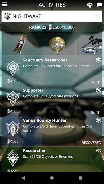 Скачать взломанную Warframe Companion — Все функции разблокированы — скриншот 2