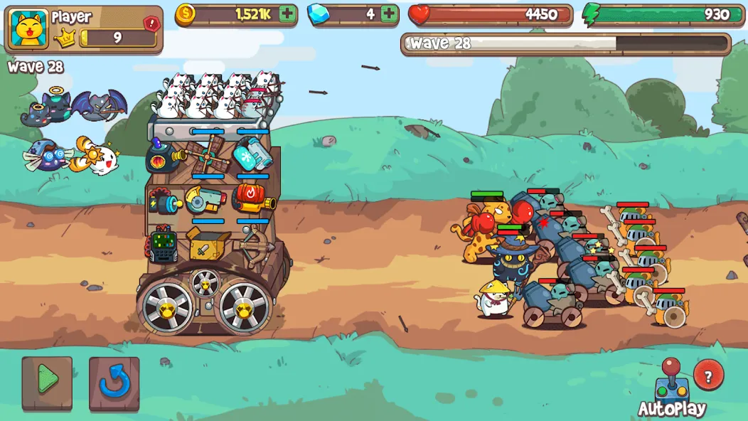 CatnRobot Idle TD: Battle Cat на Андроид — Безлимитные деньги и усиленные башни — скриншот 5