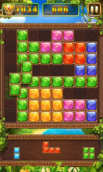 Puzzle Block Jewels — Мод: Без рекламы и бесконечные подсказки — скриншот 2