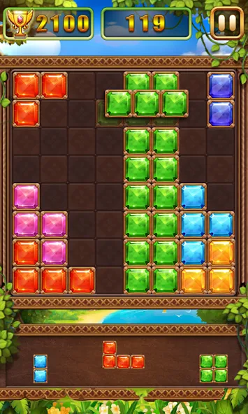 Puzzle Block Jewels — Мод: Без рекламы и бесконечные подсказки — скриншот 3