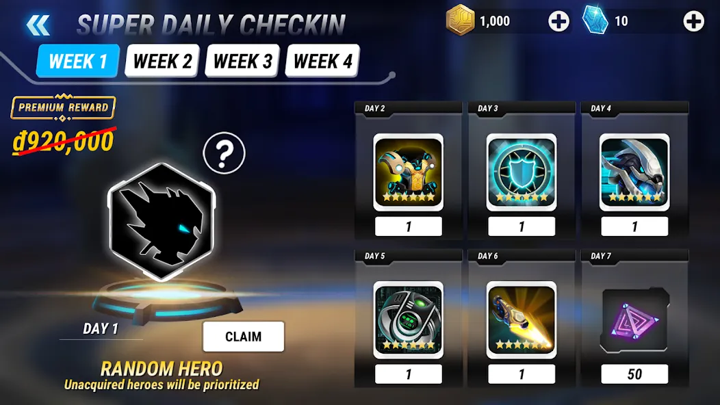 Heroes Infinity Premium — Мод: Безлимитные деньги и премиум доступ — скриншот 1