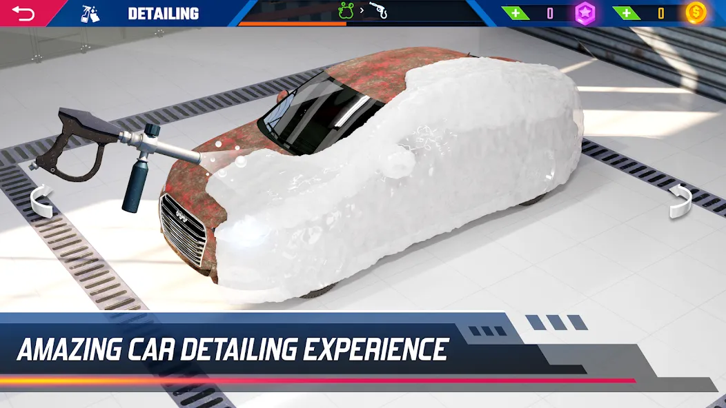 Скачать Car Detailing Simulator 2023 (Мод: Безлимитные деньги и все машины) на Андроид — скриншот 1
