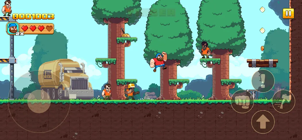 Скачать Timberman The Big Adventure с модом — Открыты все уровни и герои — скриншот 2